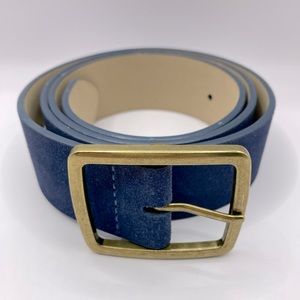 ANN TAYLOR LOFT NWT BLUE LEATHER BELT SZ LG